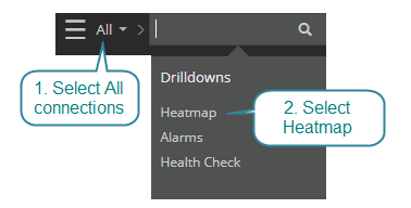 From the dropdown menu select heatmap